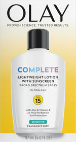 Olay Complete Lotion Moisturizer with SPF 15 Sensitive, 6.0 oz - Image 14