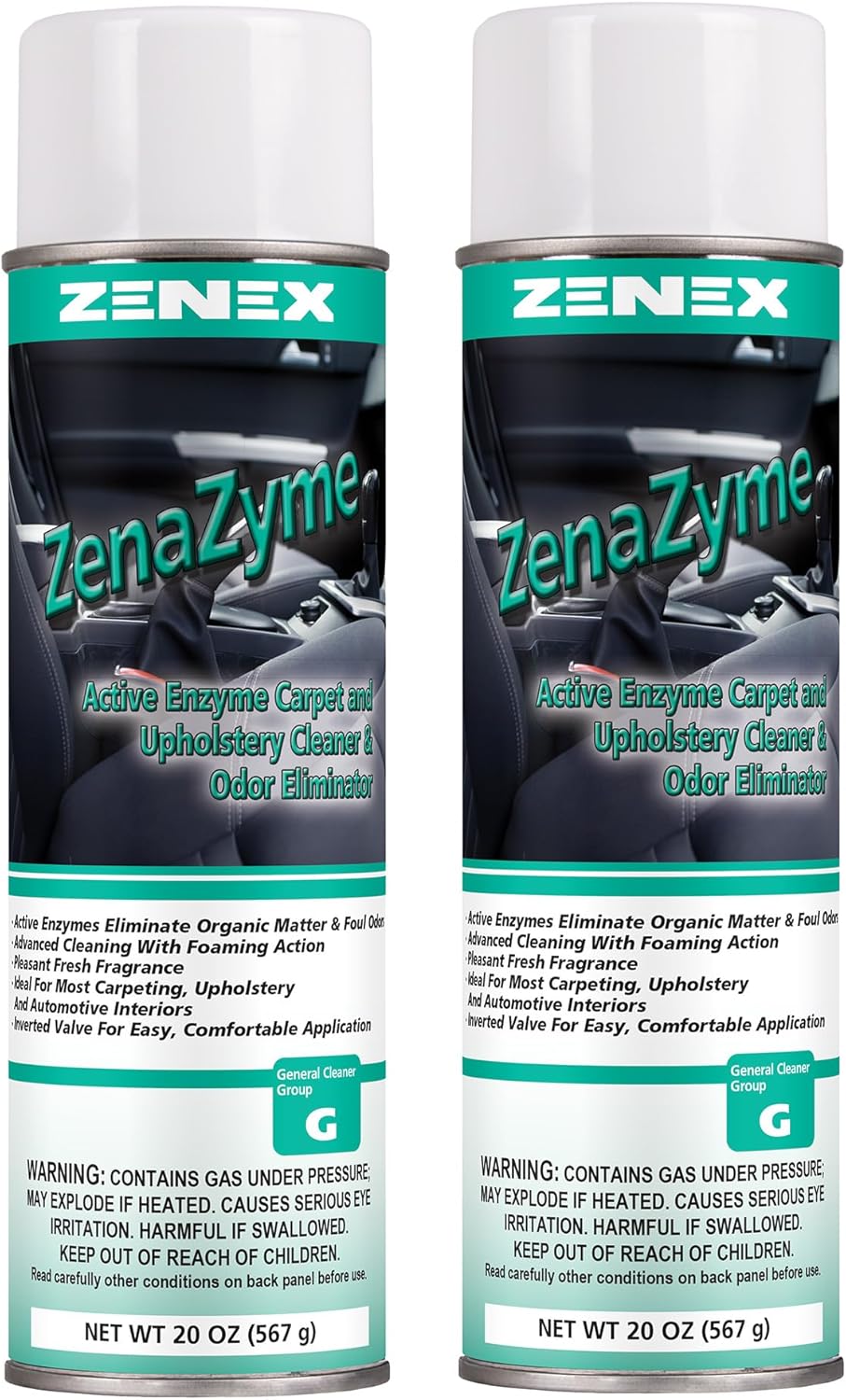 Zenex ZenaZyme Active Enzyme Carpet and Upholstery Cleaner 2 pack front view