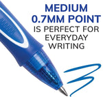 Back to school blue gel pens pack display