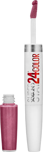 Maybelline Super Stay 24 Liquid Lipstick Infinite Petal front view makeup