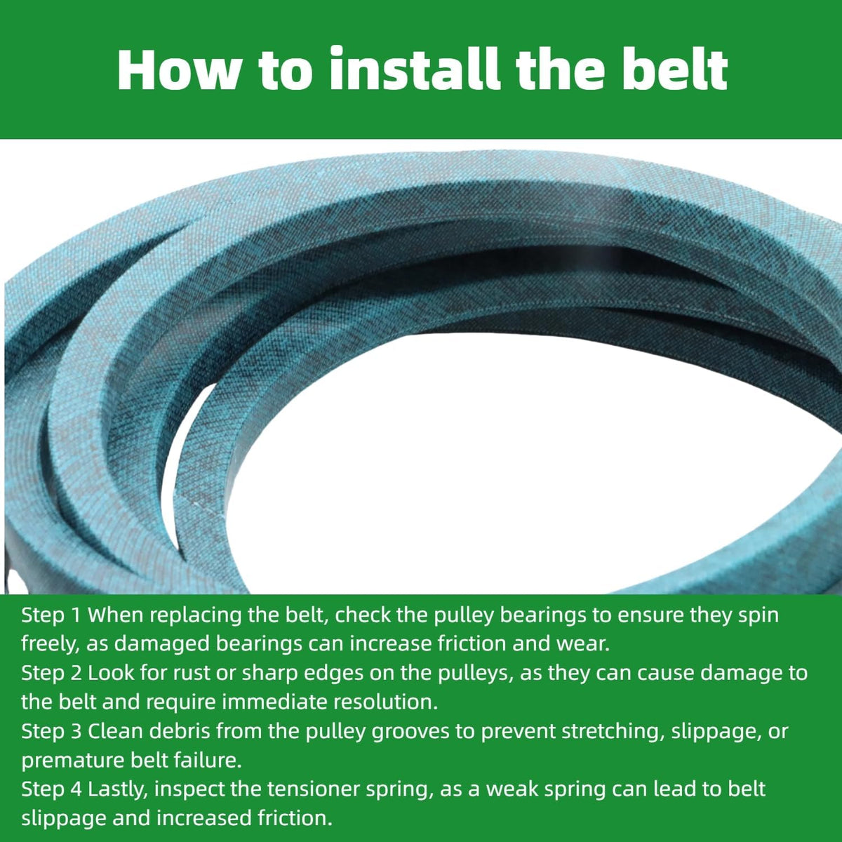 C-Yong tractor drive belt texture detail