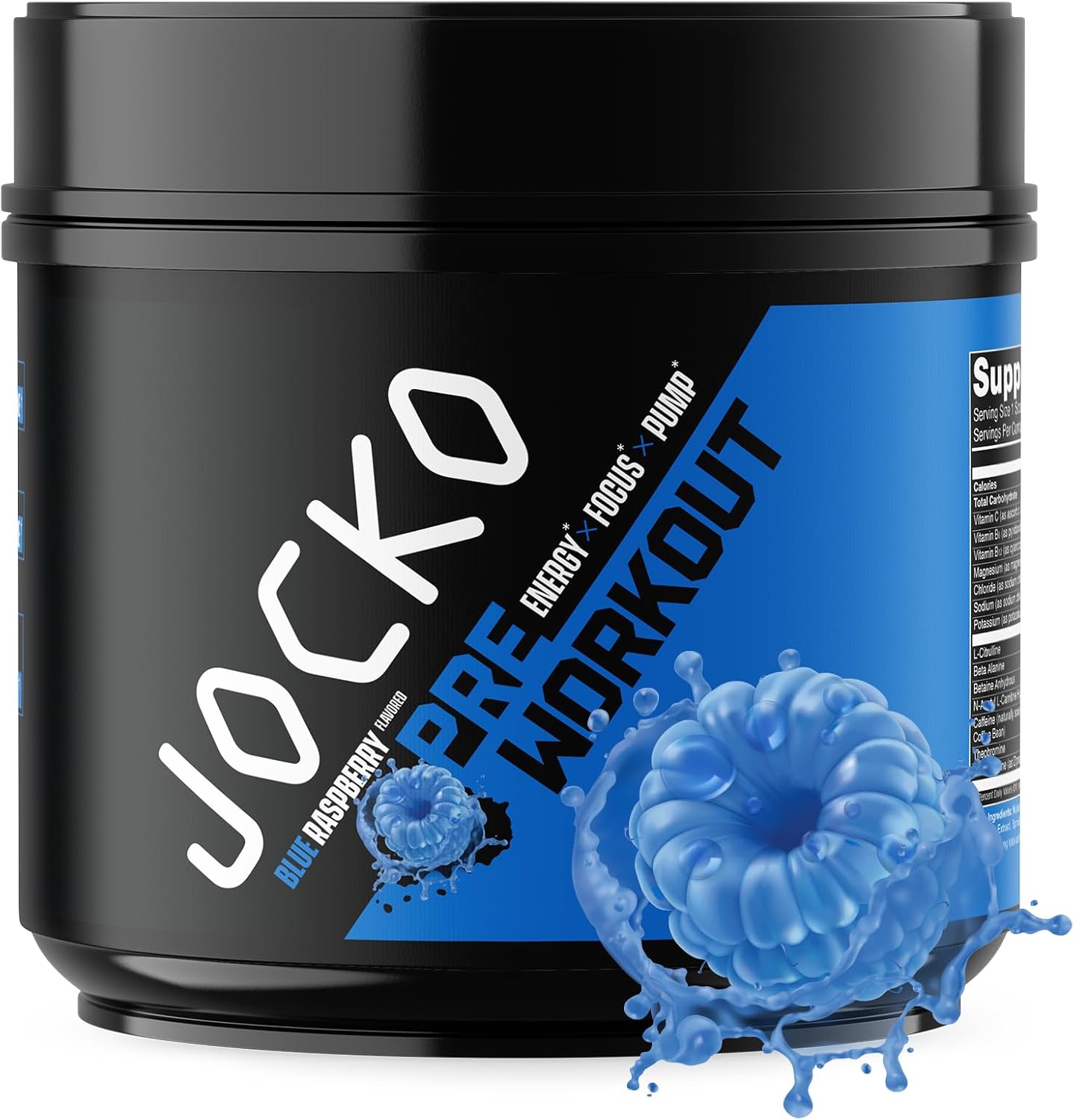 Jocko Fuel Ultimate Pre Workout Powder - Pre-Workout Energy Powder Drink for Men & Women - High Stim Sugar-Free Nootropic Blend to Support Muscle Pump, Energy, & Recovery 200mg Caffeine Blue Raspberry - Image 1