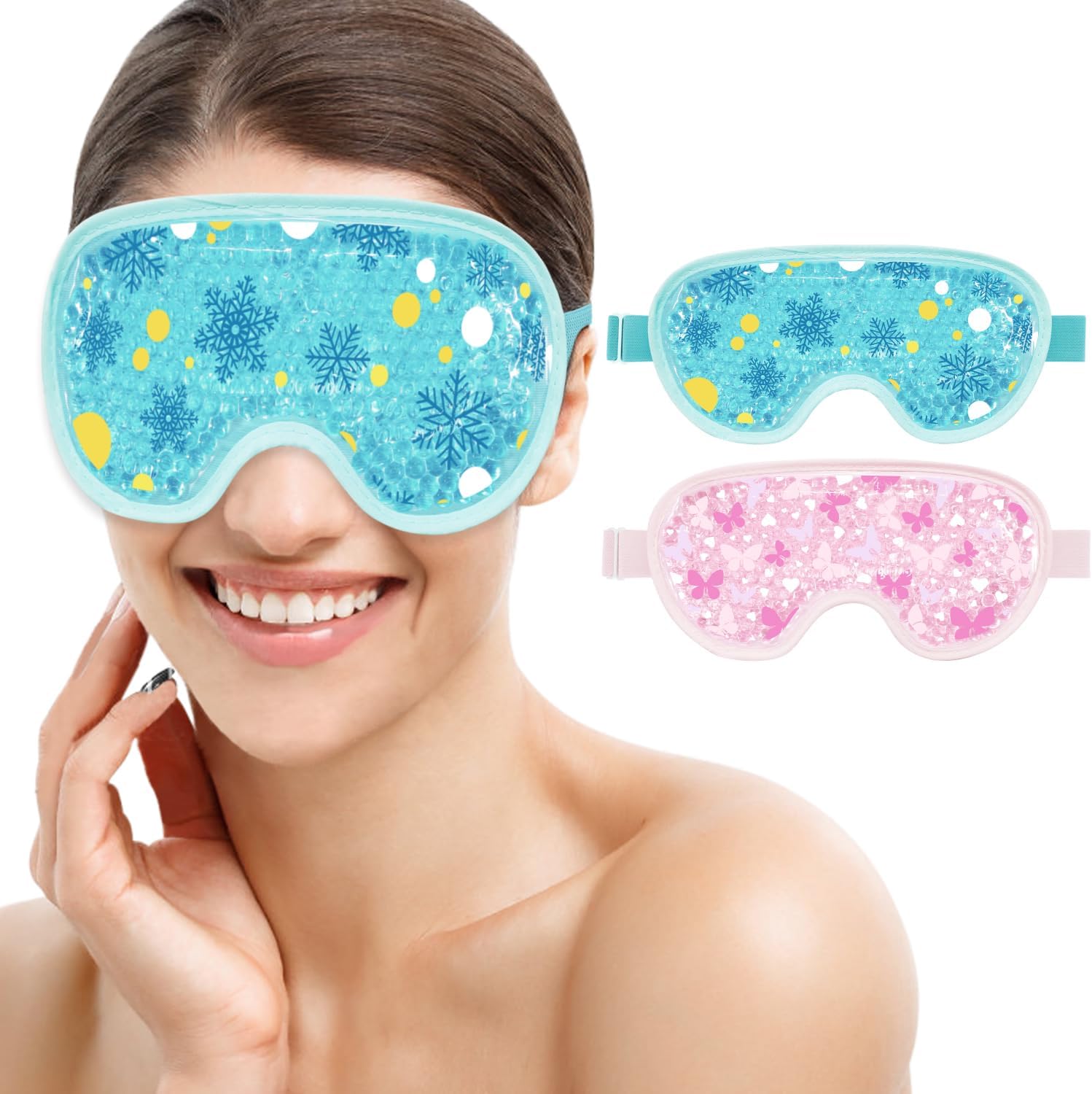 SEIWEHIDO reusable cooling gel bead eye mask front view