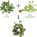 Artificial hanging plants for bearded dragon habitat