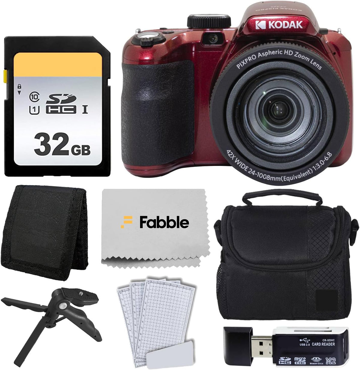 Kodak PIXPRO AZ425 camera package contents overview