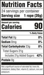 Nerds Rope Very Berry individually wrapped 0.92 ounce candy rope package