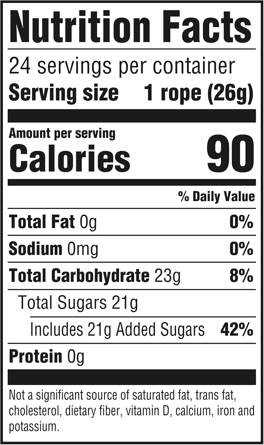 Nerds Rope Very Berry individually wrapped 0.92 ounce candy rope package