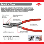 Knipex TwinGrip Pliers slim head in tight space