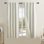 Brown Curtains 63 Inch Long 2 Panels Set-Back Tab and Rod Pocket Room Darkening Thermal Insulated Linen Textured Blackout Curtains Drapes?50" W x 63" L - Image 14