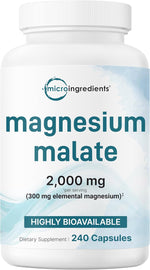 Micro Ingredients Magnesium Malate front bottle view supplement
