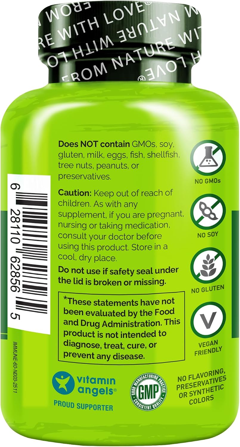 NATURELO Immune Support supplemental facts nutrition label