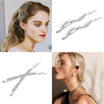 YISSION sparkly hair clips shown on hair.