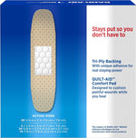 Side profile of Band-Aid packaging showing sterile individual wrappers