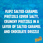 Flipz salted caramel pretzel texture and caramel coating