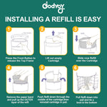 Durable mint green plastic cat litter liner roll showing custom sizing capability.