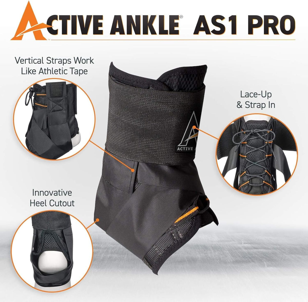 Cramer Active Ankle AS1 Pro figure-eight stabilization strap system detail