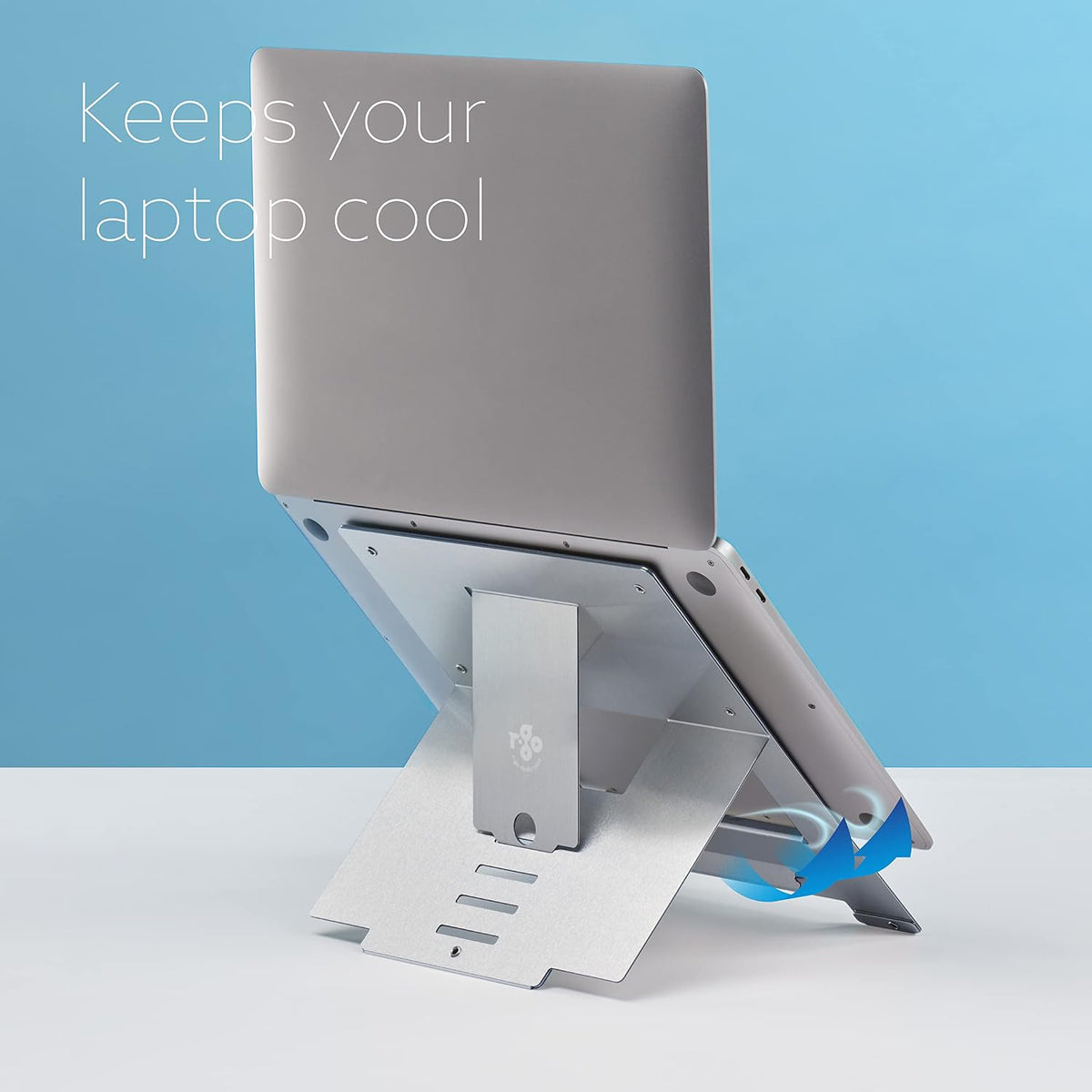 R-Go Tools ultra-thin aluminum laptop riser folded flat for travel