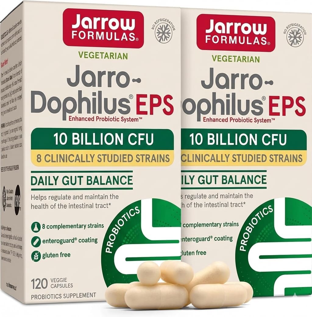 Jarrow Formulas Jarro Dophilus 10 Billion CFU probiotic 2 pack front view for digestive wellness