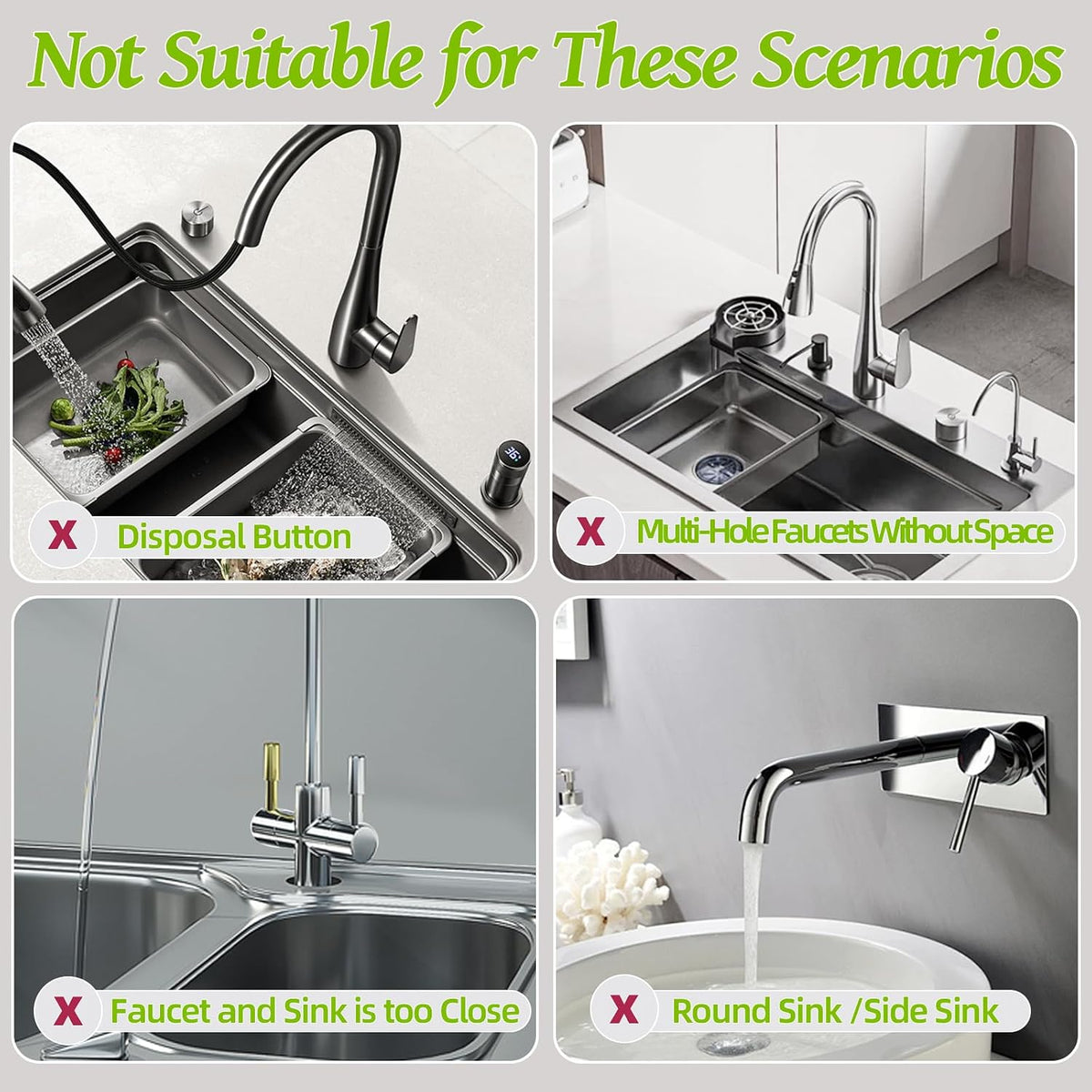 KAWRYDI kitchen sink mat installed in modern kitchen setup