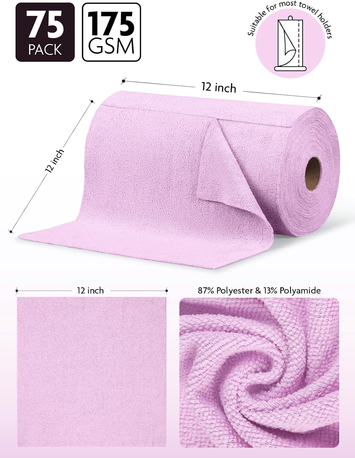 Close-up of 175 GSM microfiber fabric texture