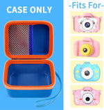 ANFHOH kids camera case open interior view with mesh pocket