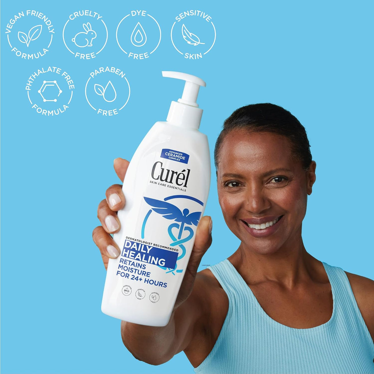 Curel body lotion for dry skin back label details
