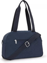 Kipling Cool Defea deep blue nylon shoulder bag with front zip pockets