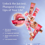 Charlotte Tilbury tinted lip oil tube with lip hugging gel applicator close up