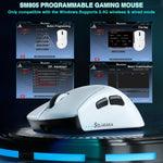 Solakaka SM805 gaming mouse angled perspective showcasing side buttons