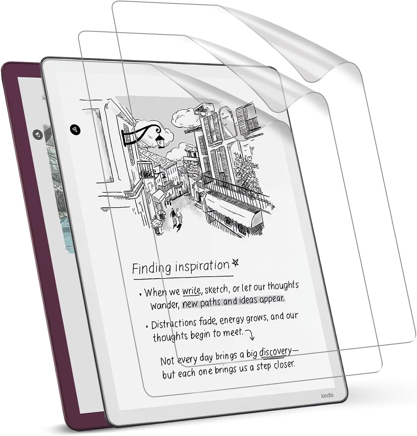 CoBak 3 pack matte screen protector for Kindle Scribe front view