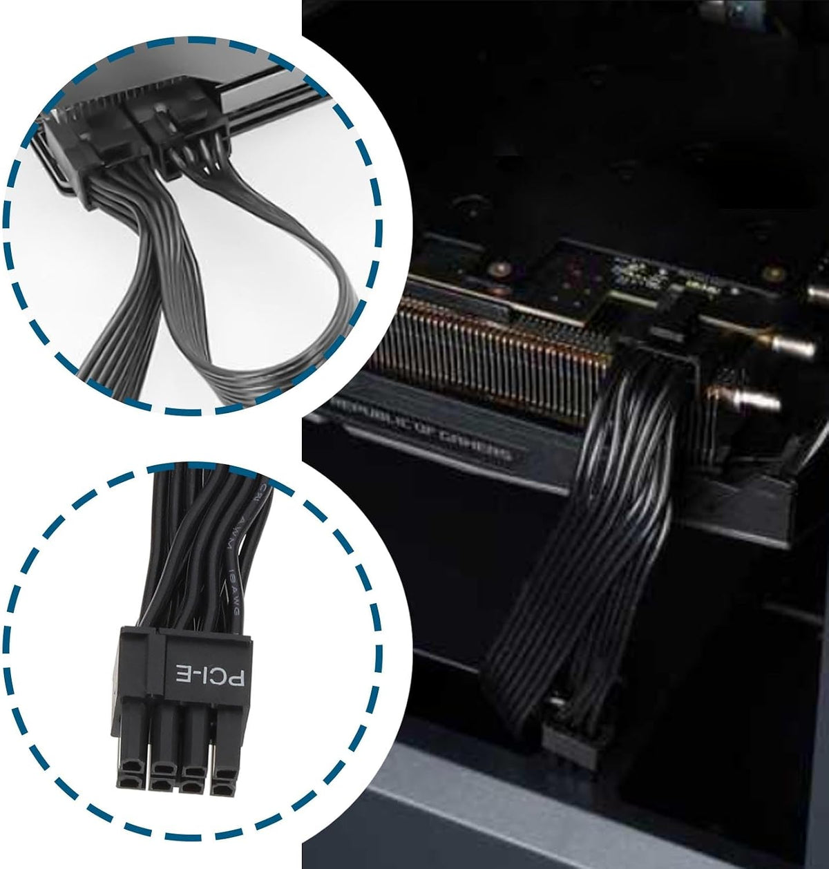ECSiNG modular PSU cable flat black design