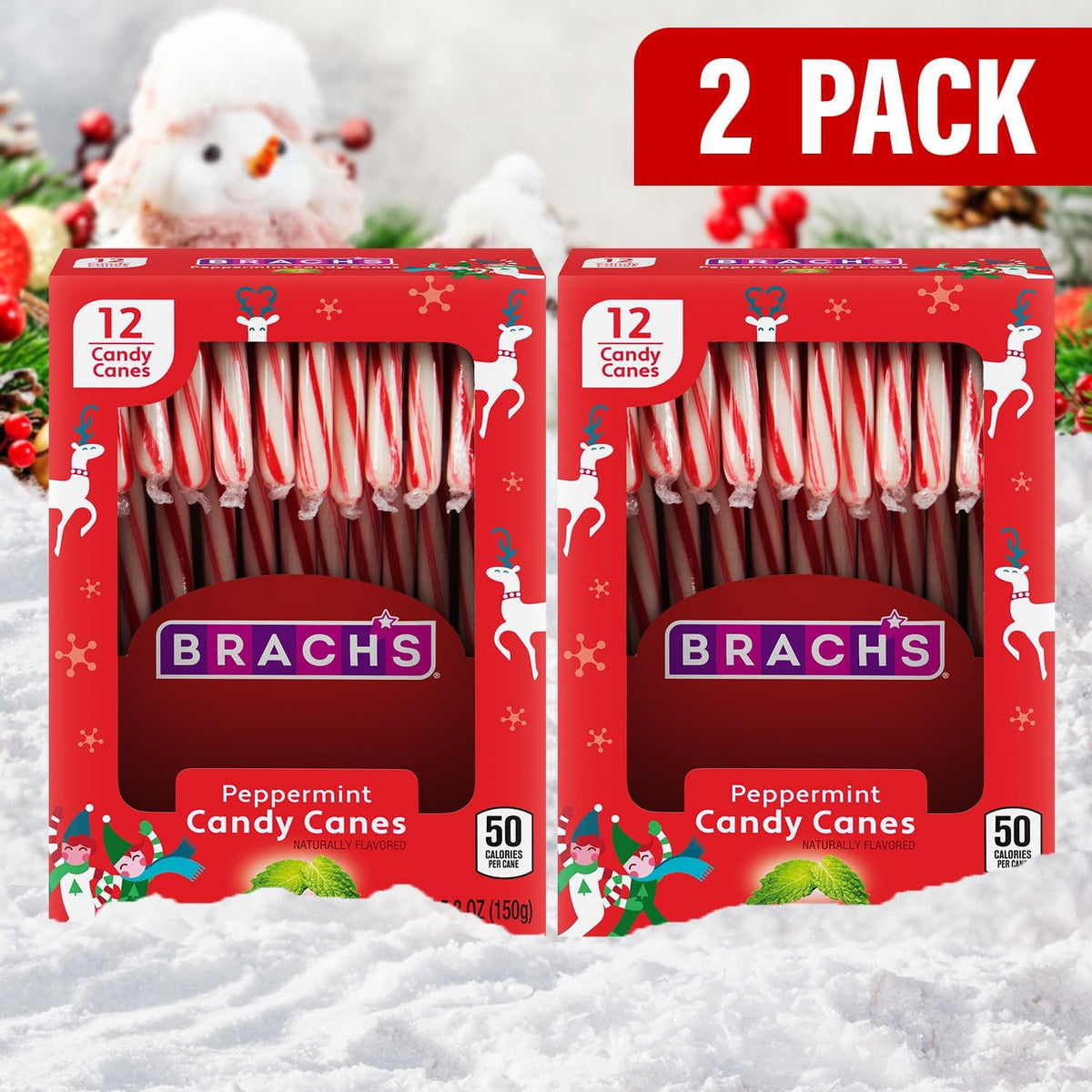 Sweetside Candy Co. Christmas candy canes displayed on a festive holiday tree.