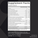 Six essential electrolytes formula packaging showcasing vitamins and trace minerals