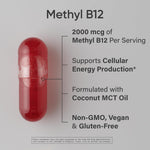 Sports Research Methylcobalamin 120 liquid veggie capsules packaging details