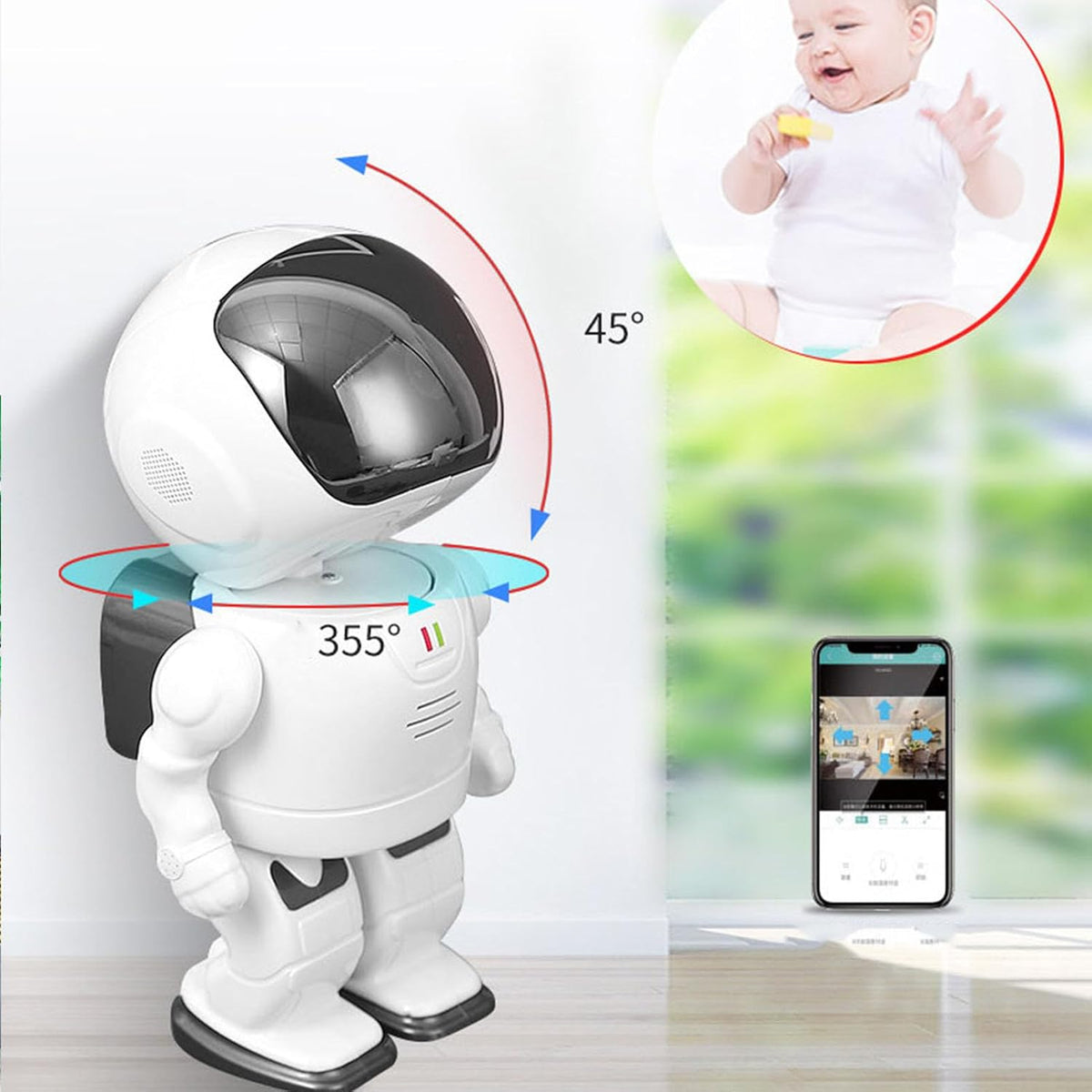 Marhynchus baby monitor lifestyle setting on a flat surface