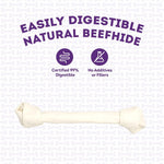 Treatly American sourced beefhide dog treat showcasing dental health benefits.