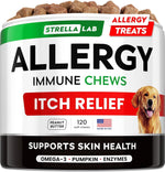 StrellaLab Dog Allergy Relief & Anti Itch Support Chews w/Omega 3: Real Ingredients, Real Taste! Skin & Coat Immune Supplement w/Fish Oil, Pumpkin & Enzymes - Developed by Experts - Made in USA -120Ct - Image 9