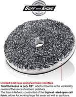 Buff and Shine Uro-Fiber pad angled side profile for polishers