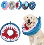 SCENEREAL Dog Cone Alternative After Surgery Pet Recovery Collar for Small Medium Large Dogs Cats, Adjustable Inflatable Donut to Prevent Licking, Black Suit Print E-Collars - Image 10