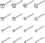16pcs 20g Stainless Steel Nose Stud for Women 20g Nose Ring Surgical Steel for Men Body Piercing Jewelry - Image 10