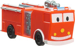 Close-up view of Stinky and Dirty mini vehicle figures