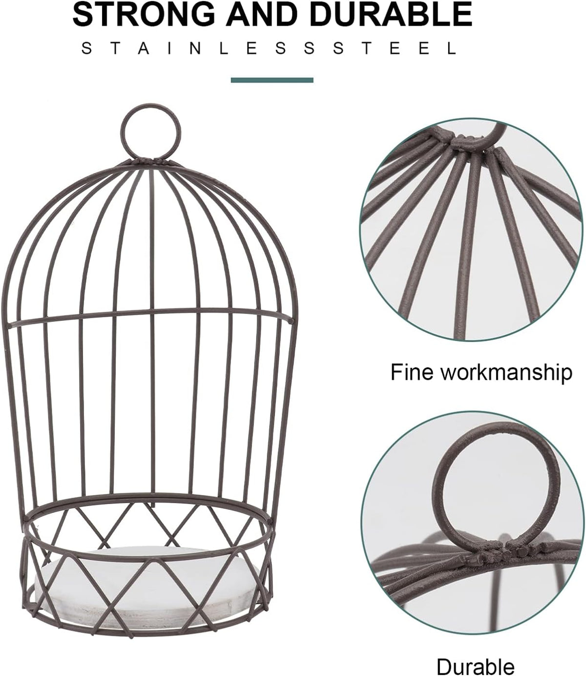 VALICLUD metal candle holder wooden base close-up