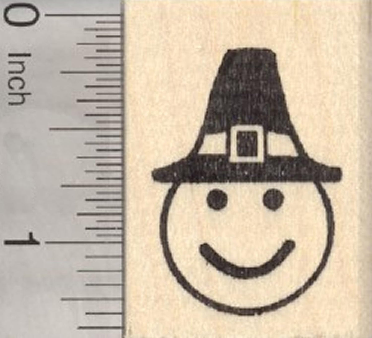 RubberHedgehog Thanksgiving Emoji Rubber Stamp front view craft stamp