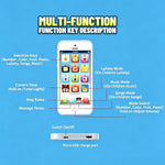 Cooplay White Smart Phone Toy Music Lullaby YPhone Song Touch Screen USB Recharable Cell Phone Learning English Mobile for Toddler Child Christmas - Image 4