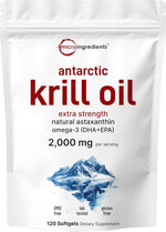Micro Ingredients Antarctic krill oil supplement front view bottle