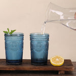 Darlion 13 fluid ounce blue water tumbler angle perspective