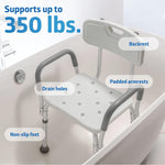 Supportive backrest attached to the heavy-duty aluminum frame