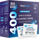 Maxi Clean glasses wipes lens cleaner four hundred pack front view packaging