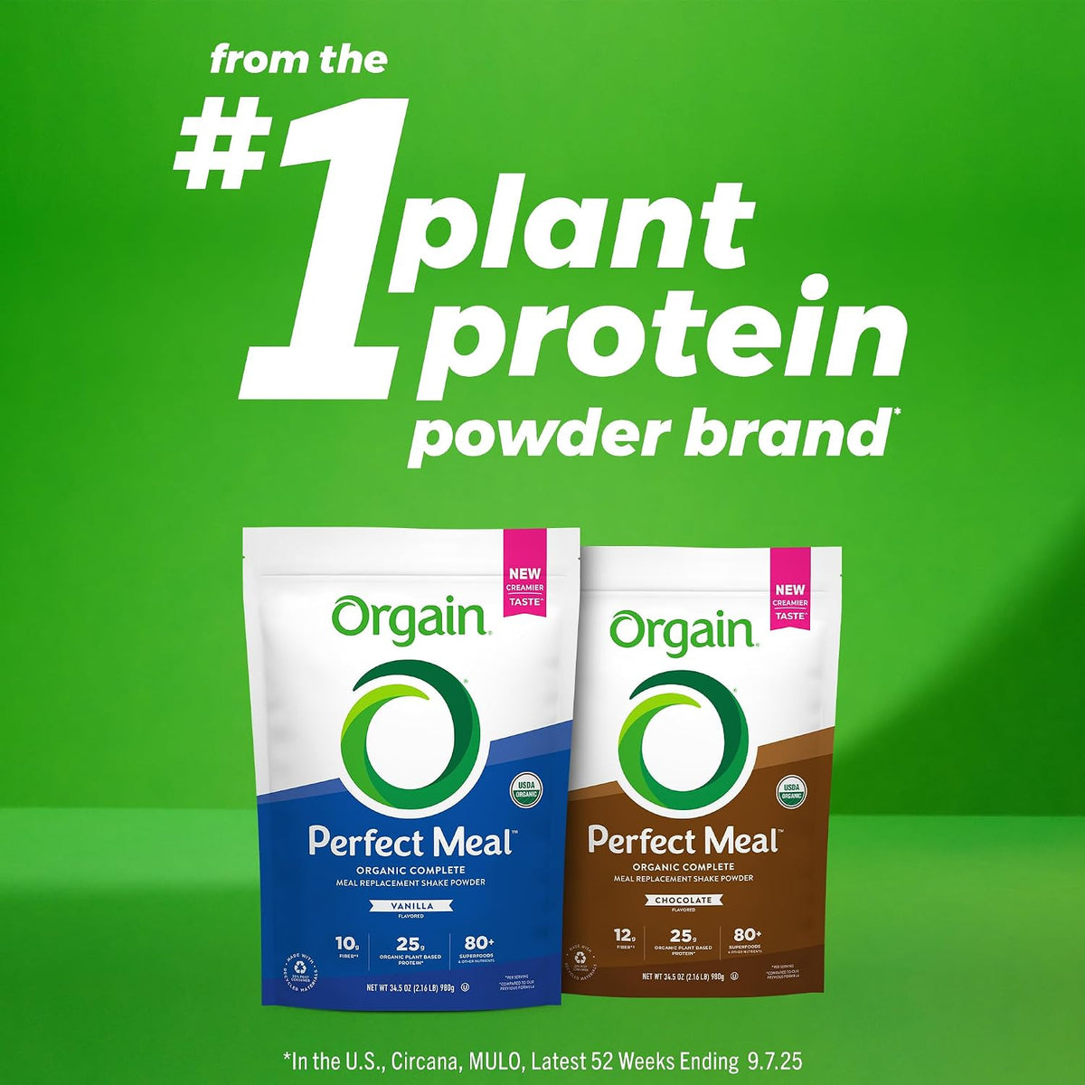 Organic plant protein mix with ashwagandha and adaptogens certification seals