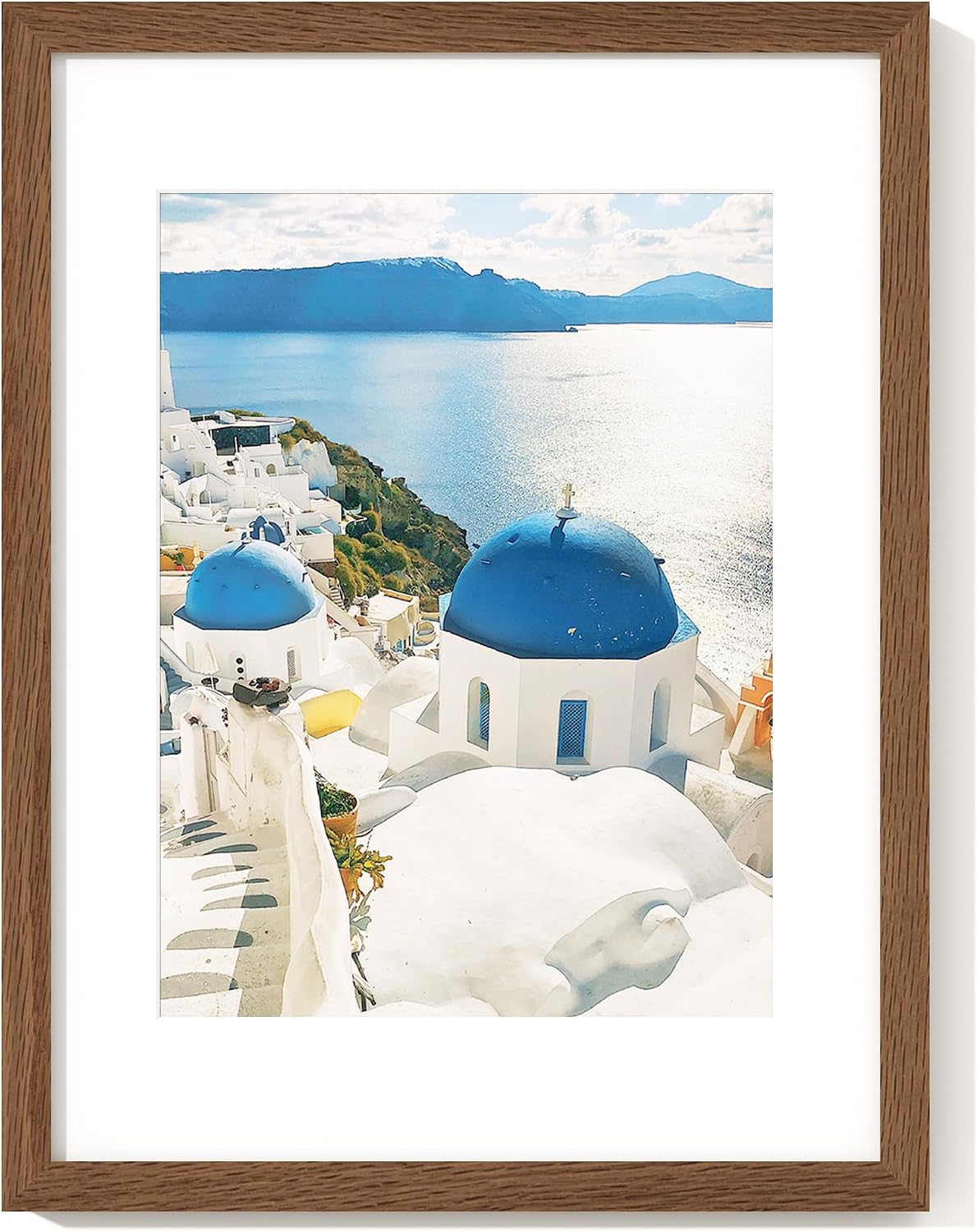 11x17 Picture Frame with Mat for 8x12, Solid Oak Wood Poster Frame, Oak | Tempered Glass, Natural Wooden 11''x17'' Photo Frame for Wall Home Decor Art Photo and Prints with Wall Hooks - Image 12